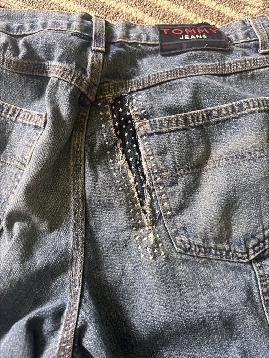 The rip closed up with sashiko